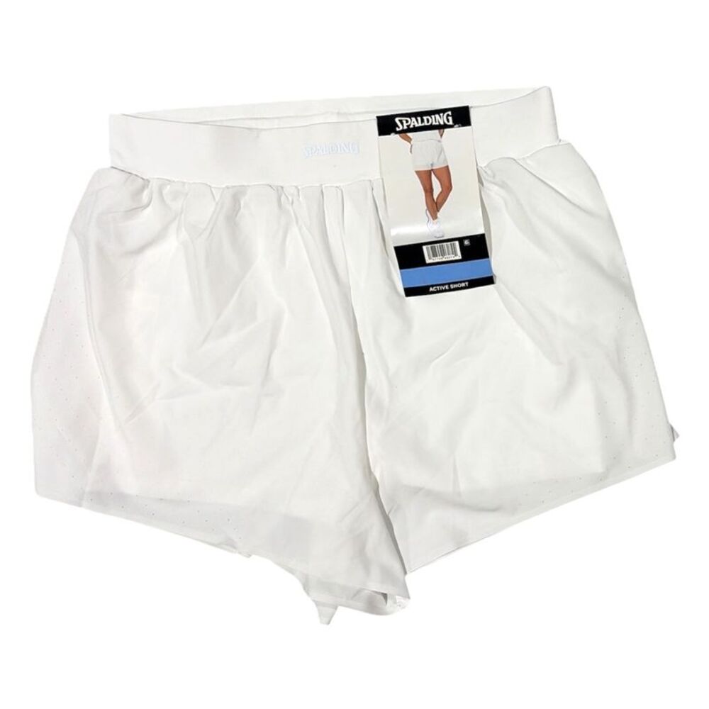 Spalding Women's Lightweight Stretch Fit Active Short - White